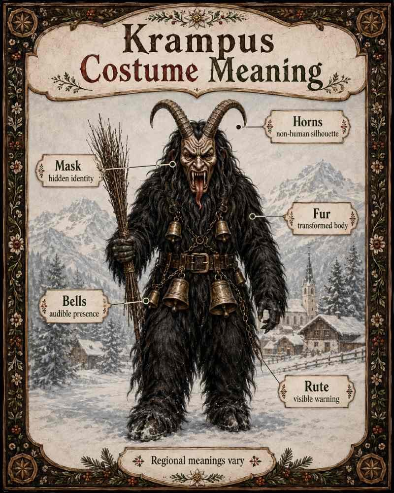 krampus costume meaning infographic