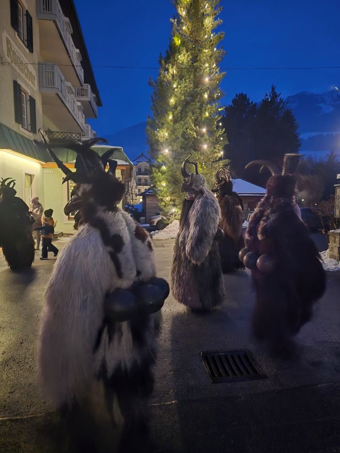 Wildest Krampus events during an Alpine winter procession in Bad Hofgastein